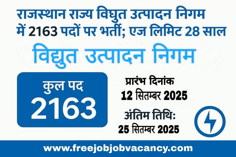 RVUNL Recruitment 2025 – Apply Online for 2163 Technician and Other Posts

