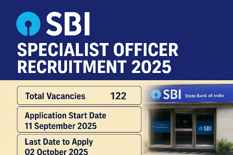 SBI Specialist Officer Recruitment 2025 Notification – 122 Vacancies, Apply Online
