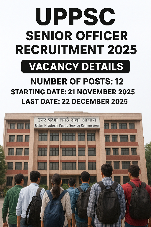 UPPSC Senior Officer Recruitment 2025 Vacancy Details Image
