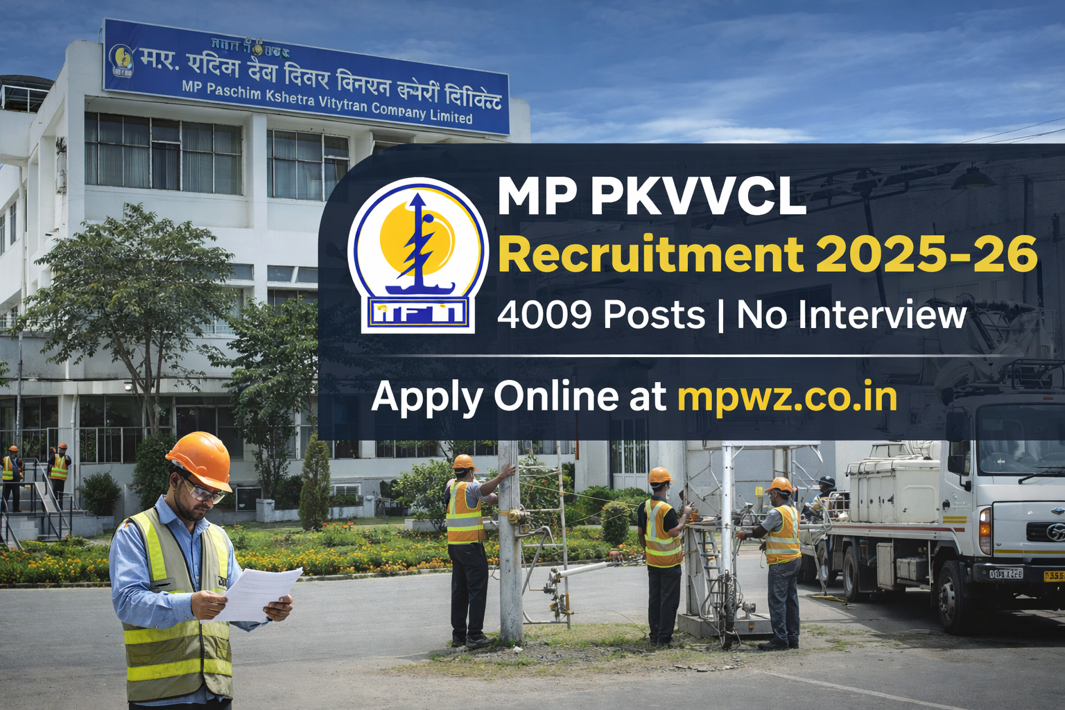 MP PKVVCL Recruitment 2026 Apply Online for 4009 Posts Without Interview
