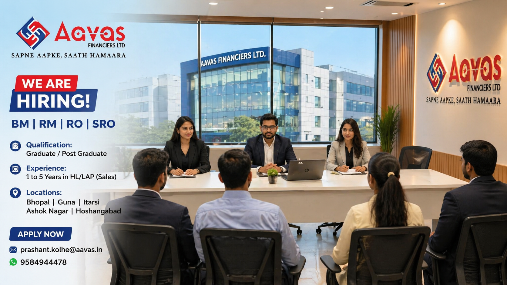 Aavas Financiers भर्ती अलर्ट 2026: BM, RM, RO और SRO पदों के लिए आवेदन करें।